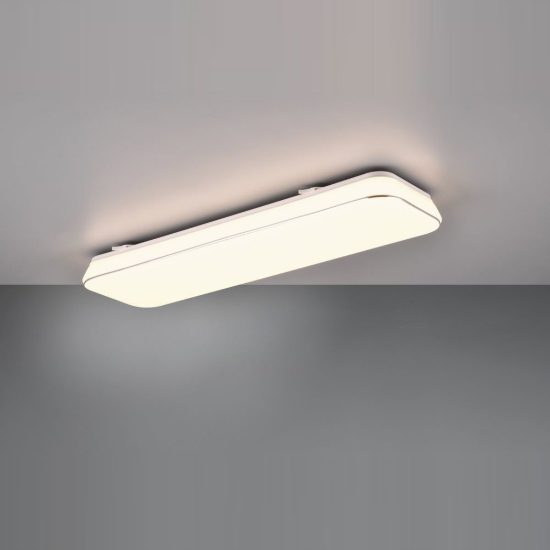 Plafoniera led 28w 3000k per corridoio moderna rettangolare bianca
