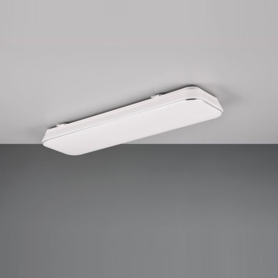 Plafoniera led 28w 3000k per corridoio moderna rettangolare bianca