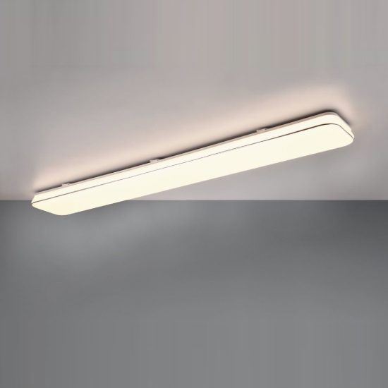 Plafoniera led 46w 3000k per corridoio moderna rettangolare bianca