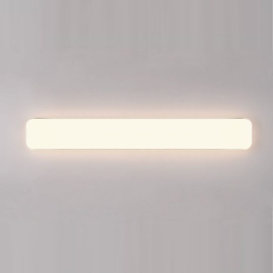 Plafoniera led 46w 3000k per corridoio moderna rettangolare bianca