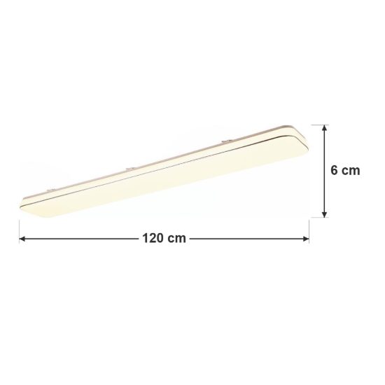 Plafoniera led 46w 3000k per corridoio moderna rettangolare bianca