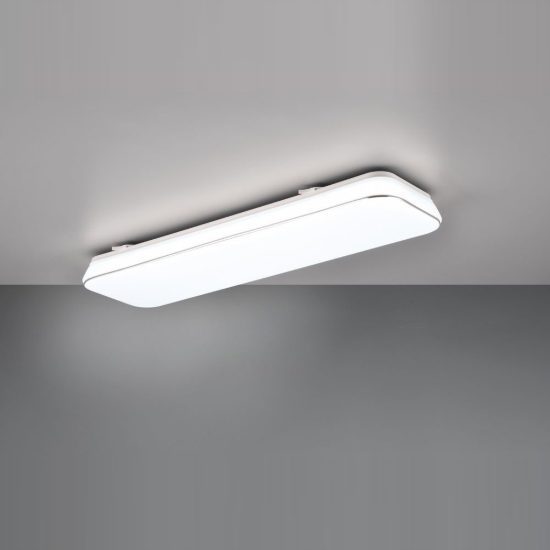 Plafoniera led 28w 4000k per corridoio moderna rettangolare bianca