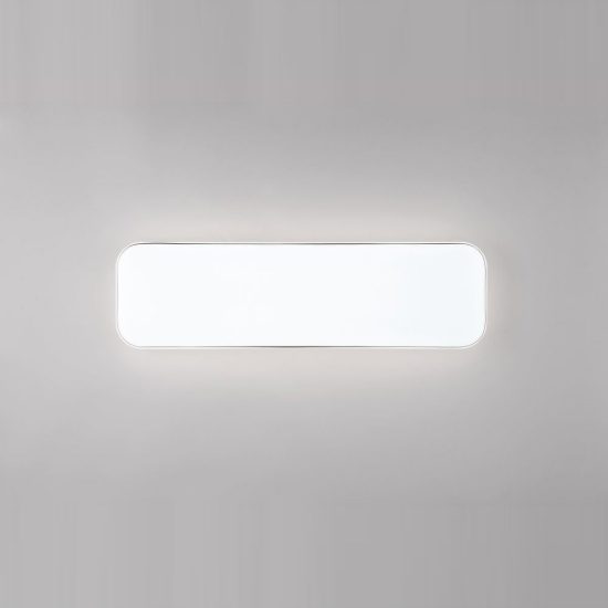 Plafoniera led 28w 4000k per corridoio moderna rettangolare bianca