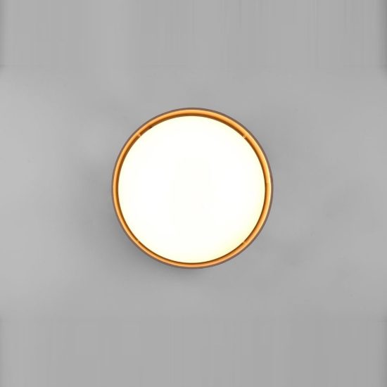 Plafoniera led 12w 3000k moderna cilindrica con paralume in tessuto tortora