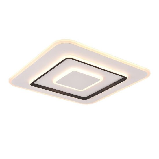 Plafoniera led 55w cct 2700k 6000k con telecomando per soggiorno moderna quadrata bianca