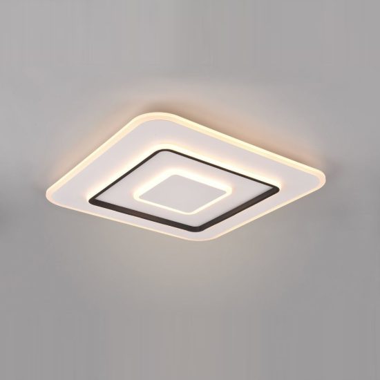 Plafoniera led 55w cct 2700k 6000k con telecomando per soggiorno moderna quadrata bianca
