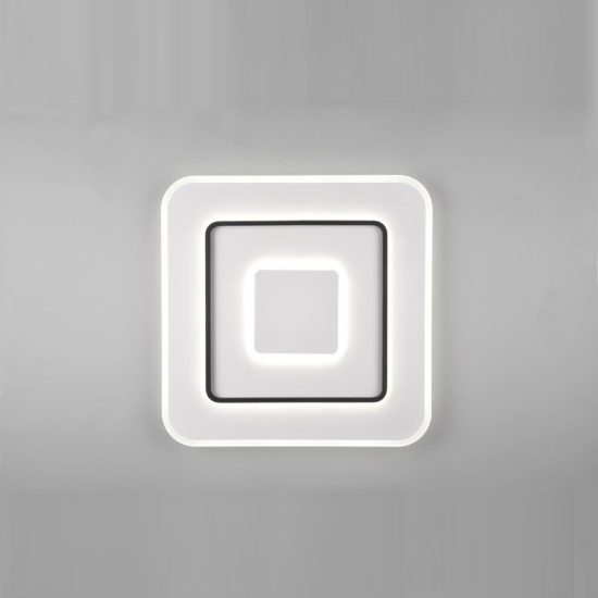 Plafoniera led 55w cct 2700k 6000k con telecomando per soggiorno moderna quadrata bianca