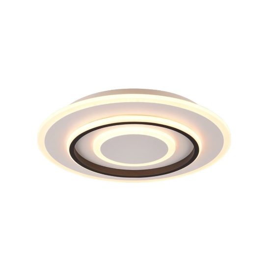 Plafoniera led 46w cct 2700k 6000k con telecomando per soggiorno moderna rotonda bianca