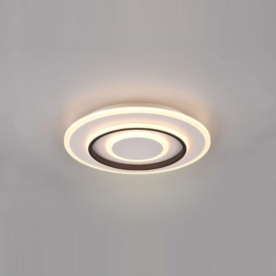 Plafoniera led 46w cct 2700k 6000k con telecomando per soggiorno moderna rotonda bianca
