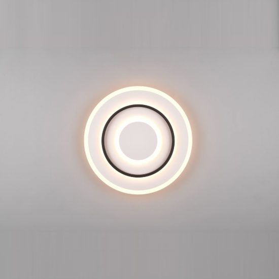 Plafoniera led 46w cct 2700k 6000k con telecomando per soggiorno moderna rotonda bianca