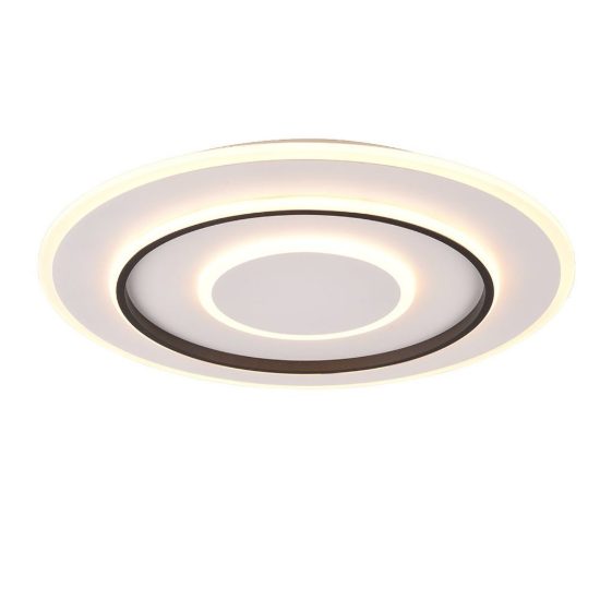 Plafoniera led 55w cct 2700k 6000k con telecomando per soggiorno moderna rotonda bianca