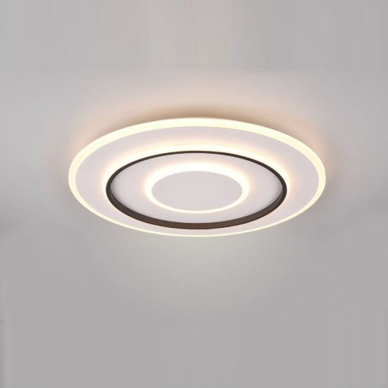 Plafoniera led 55w cct 2700k 6000k con telecomando per soggiorno moderna rotonda bianca