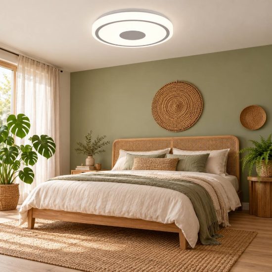 Plafoniera led 16w 4000k moderna rotonda bianca cromo