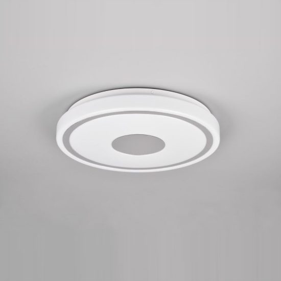 Plafoniera led 16w 4000k moderna rotonda bianca cromo
