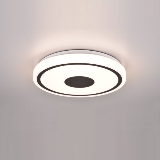 Plafoniera led 16w 3000k moderna rotonda bianca nera