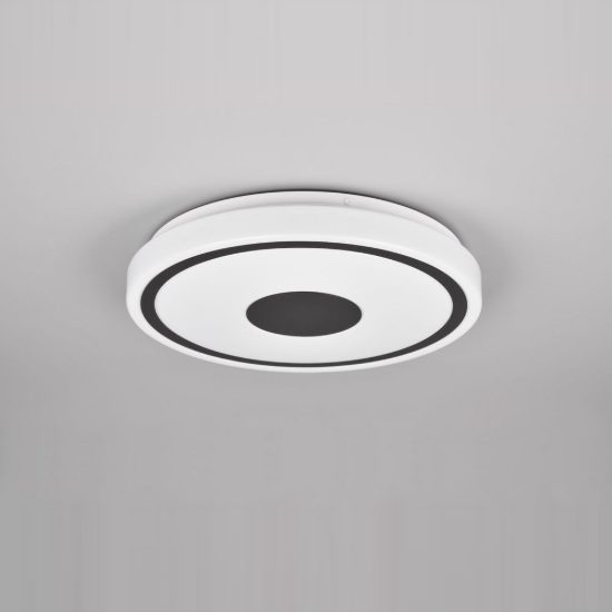 Plafoniera led 16w 3000k moderna rotonda bianca nera