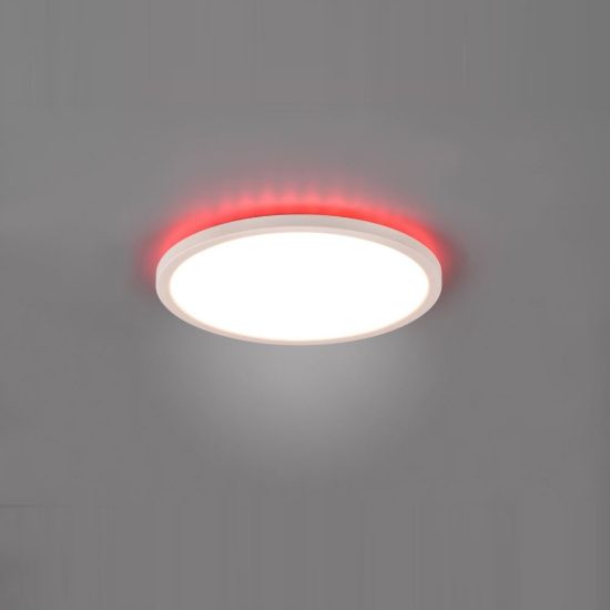 Plafoniera led 18w cct 3000k 6500k rgb con telecomando moderna rotonda bianca a luce indiretta
