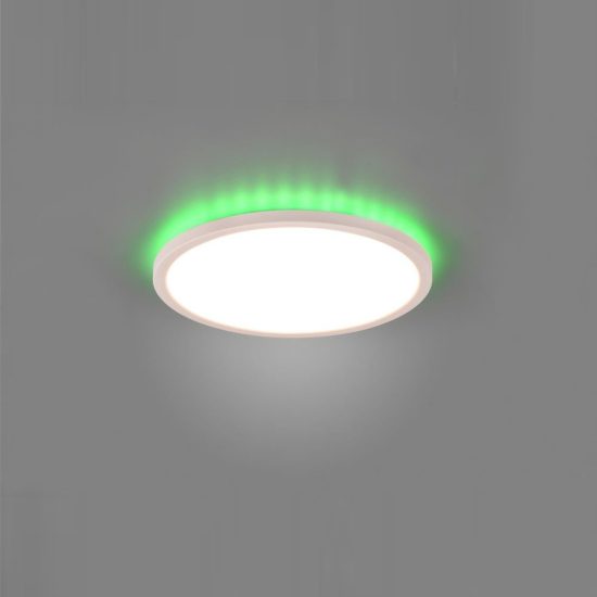 Plafoniera led 18w cct 3000k 6500k rgb con telecomando moderna rotonda bianca a luce indiretta