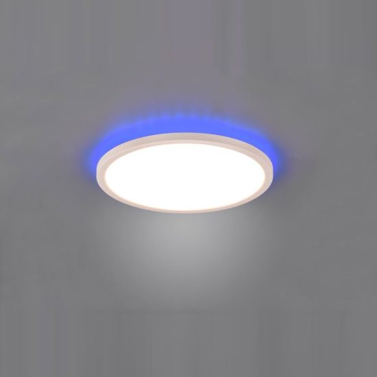 Plafoniera led 18w cct 3000k 6500k rgb con telecomando moderna rotonda bianca a luce indiretta