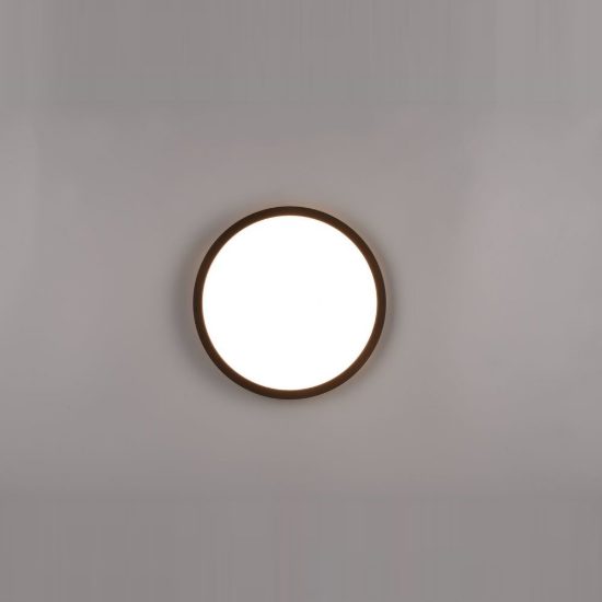 Plafoniera led 18w cct 3000k 6500k rgb con telecomando moderna rotonda nera a luce indiretta