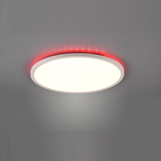 Plafoniera led 30w cct 3000k 6500k rgb con telecomando moderna rotonda bianca a luce indiretta