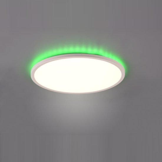 Plafoniera led 30w cct 3000k 6500k rgb con telecomando moderna rotonda bianca a luce indiretta