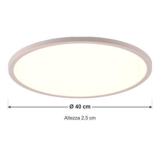 Plafoniera led 30w cct 3000k 6500k rgb con telecomando moderna rotonda bianca a luce indiretta