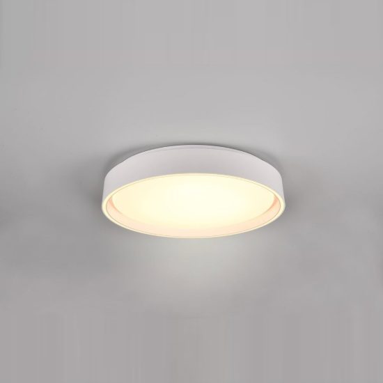 Plafoniera led 24w cct 2700k 6500k con telecomando moderna rotonda bianca