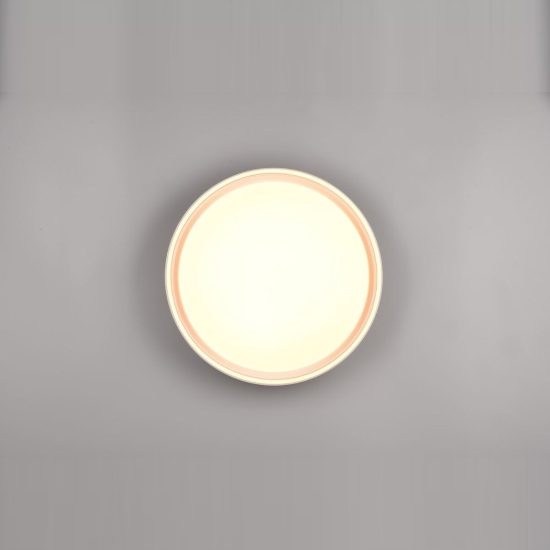 Plafoniera led 24w cct 2700k 6500k con telecomando moderna rotonda bianca
