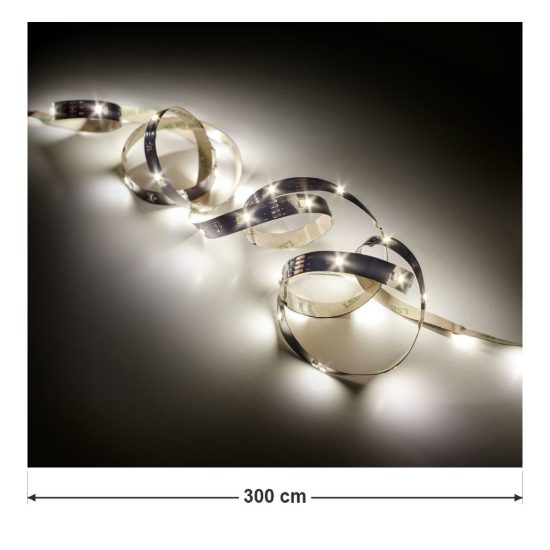 Striscia led 10,5w cct 3000k 6500k con telecomando 3m tagliabile nera