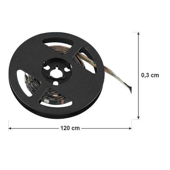 Striscia led usb 2,5w rgb con telecomando controllo del suono 1,2m per tv monitor nera