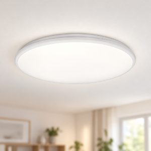 Plafoniera led 34w 4000k per soggiorno moderna rotonda bianca