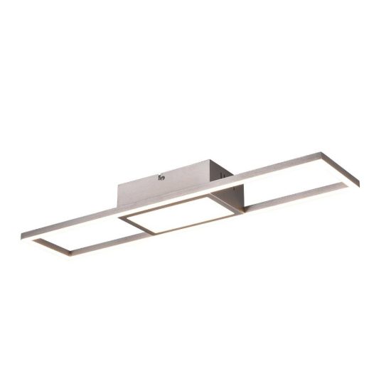 Plafoniera led 22w cct 2700k 6000k con telecomando per soggiorno rettangolare nichel opaco
