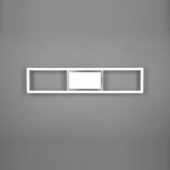 Plafoniera led 22w cct 2700k 6000k con telecomando per soggiorno rettangolare nichel opaco