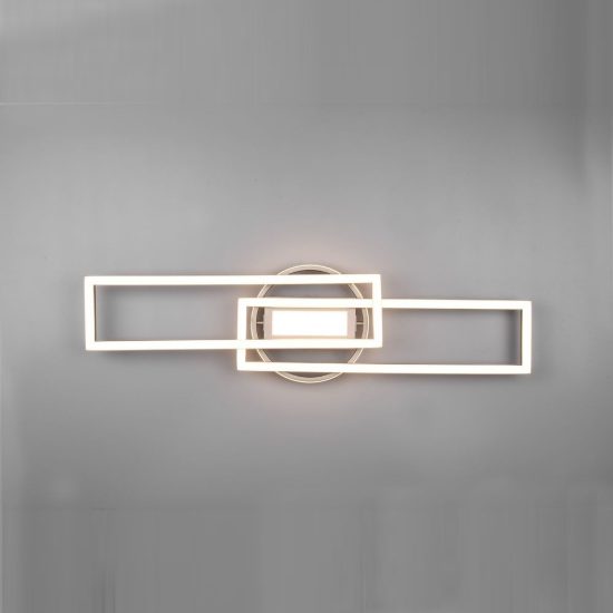Plafoniera led 30w cct 2700k 6000k con telecomando a elementi orientabili nichel opaco