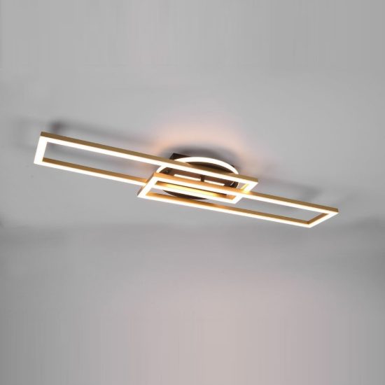 Plafoniera led 30w cct 2700k 6000k con telecomando a elementi orientabili nera oro