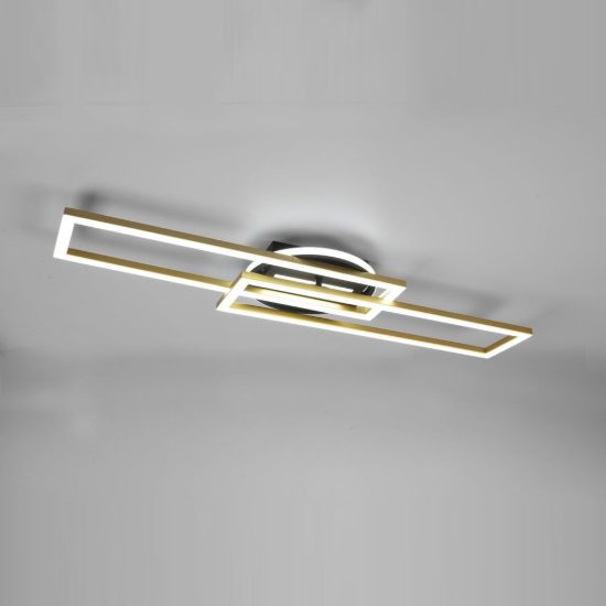 Plafoniera led 30w cct 2700k 6000k con telecomando a elementi orientabili nera oro