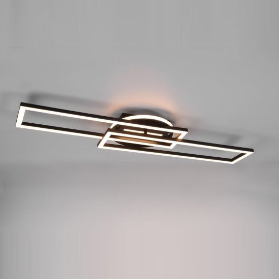 Plafoniera led 30w cct 2700k 6000k con telecomando a elementi orientabili nera