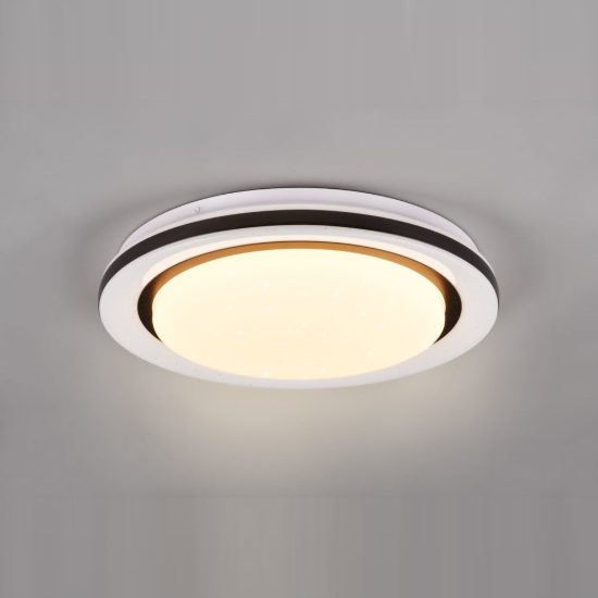 Plafoniera led 17w cct 2700k 6000k rgb con telecomando bianca effetto cielo stellato