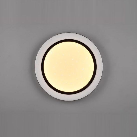 Plafoniera led 17w cct 2700k 6000k rgb con telecomando bianca effetto cielo stellato