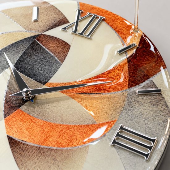 Grande orologio in resina a parete rotondo moderno per soggiorno 100cm