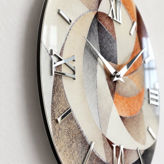 Grande orologio a parete moderno rotondo resina 80cm