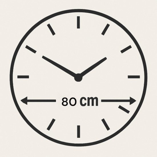 Grande orologio a parete moderno rotondo resina 80cm