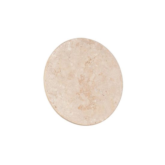 Applique led 4w 3000k moderna rotonda in travertino bianco a luce indiretta