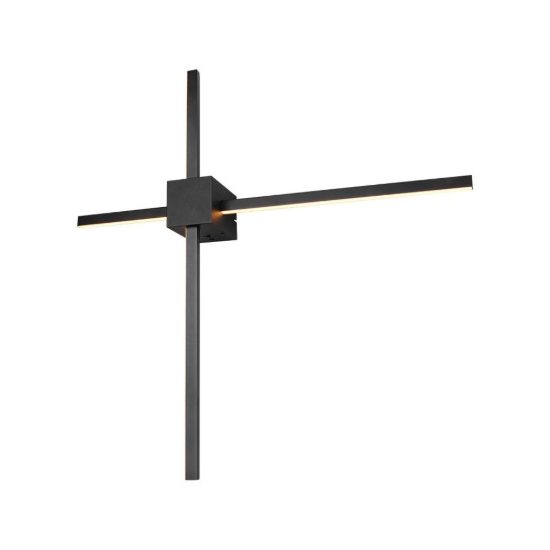 Applique per soggiorno led 14w cct 2300k 3000k 4000k a doppia barra nera a luce indiretta