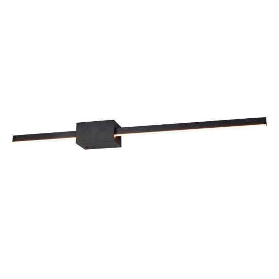 Applique per soggiorno led 7w cct 2300k 3000k 4000k lineare orientabile nera a luce indiretta