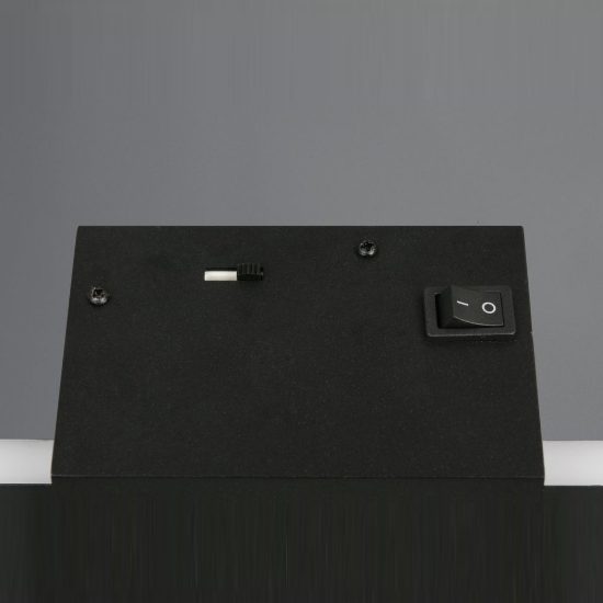 Applique per soggiorno led 7w cct 2300k 3000k 4000k lineare orientabile nera a luce indiretta