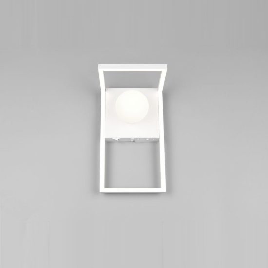 Applique per salotto led 11w cct 2300k 3000k 4000k moderna ad angolo bianca con sfera in vetro
