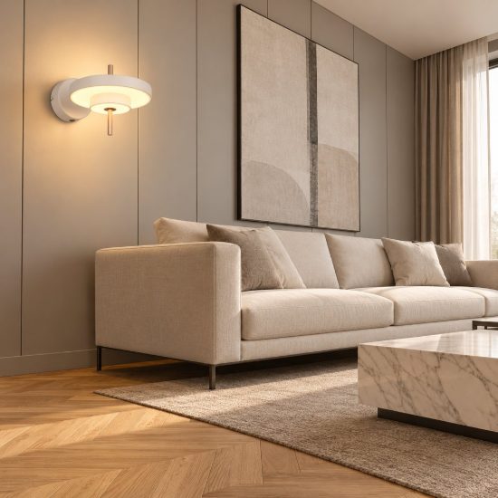Applique per soggiorno led 10w cct 2300k 3000k 4000k grigio caldo caffe a dischi sovrapposti