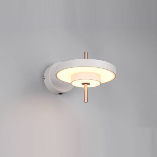 Applique per soggiorno led 10w cct 2300k 3000k 4000k grigio caldo caffe a dischi sovrapposti